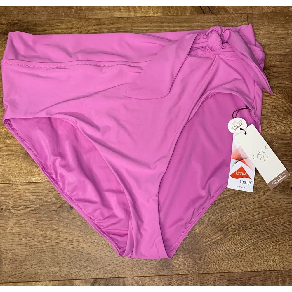 CALIA by Carrie Underwood Side‎ Tie Purple Bikini Swim Bottom XXL